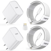 Fast Charger iPhone,10FT iPhone Charger,Long 10Feet Fast Apple Charger USB C to Lightning Cable Cord 2Pack Type C Wall Charger Box Block Plug for iPhone 14/14 Pro Max/14 Plus/13/13 Mini/12/11/X/XR/SE Fast Charger iPhone,10FT iPhone Charger,Long 10Feet Fast Apple Charger USB C to Lightning Cable Cord 2Pack Type C Wall Charger Box Block Plug for iPhone 14/14 Pro Max/14 Plus/13/13 Mini/12/11/X/XR/SE